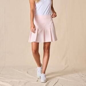 NWT Straight Down Martina Skort Pleated Athletic Golf Skirt w/ Shorts Soft Pink